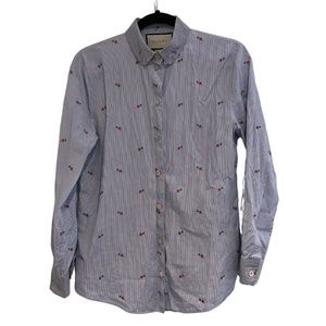 Gucci Heart Dagger Appliqué Dress Shirt